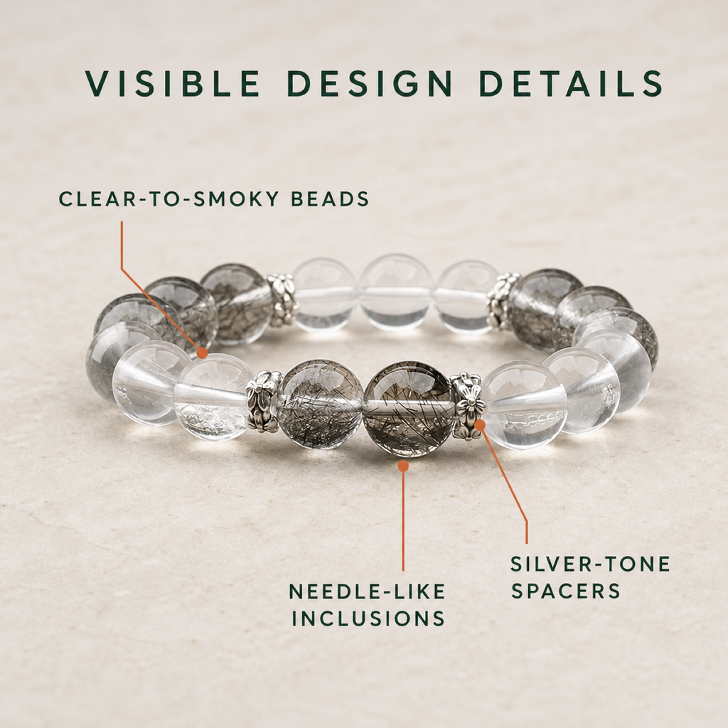 QI KIND Clear Inclusion Bead Bracelet features image