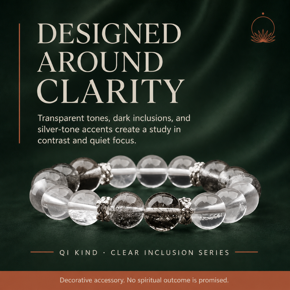 QI KIND Clear Inclusion Bead Bracelet story image