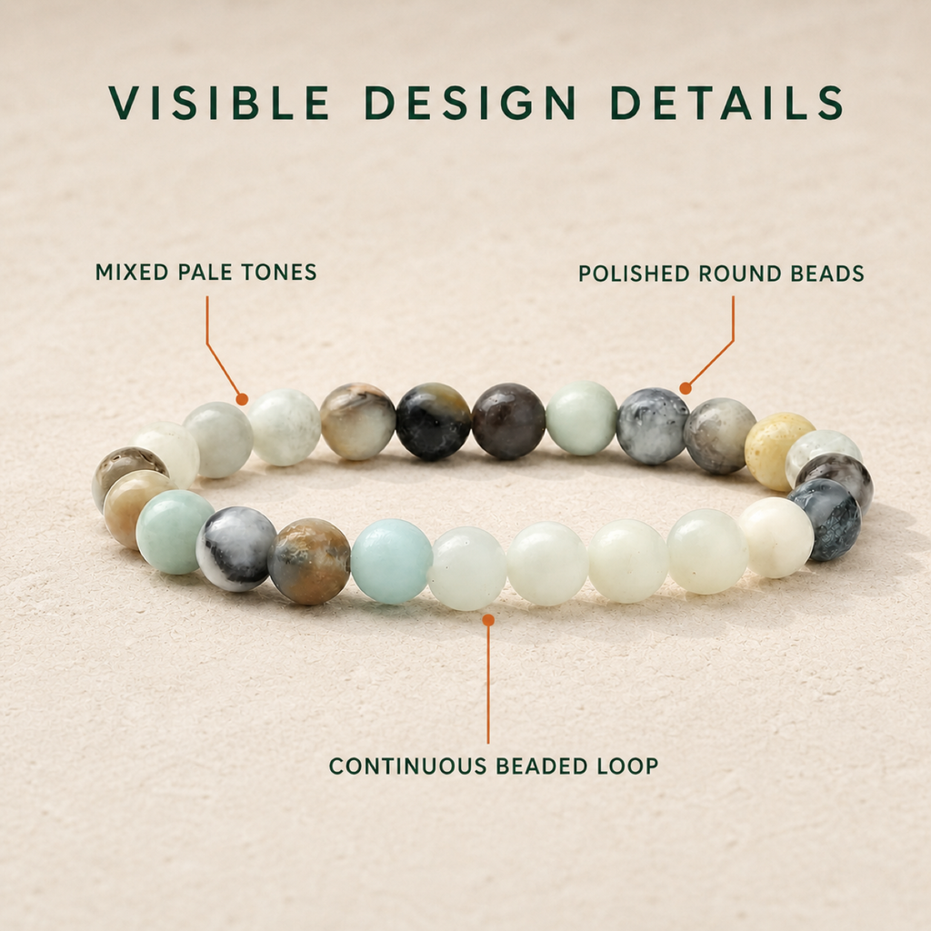 QI KIND Multicolor Polished Bead Bracelet features image