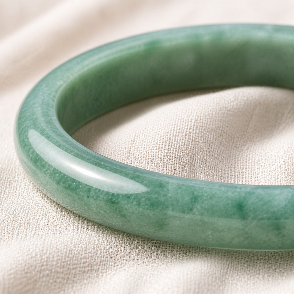 QI KIND Pale Green Bangle detail image