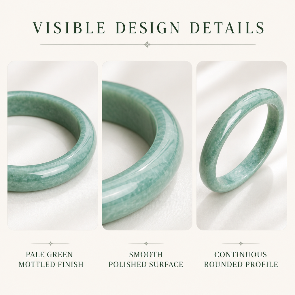 QI KIND Pale Green Bangle features image