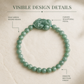 QI KIND Pale Green Sculptural Bead Bracelet features image