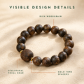 QI KIND Woodgrain Bead Bracelet features image