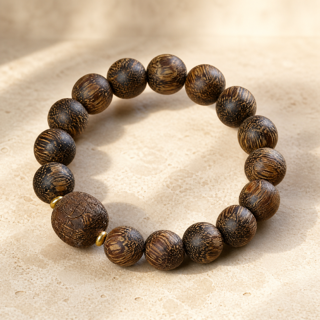 QI KIND Woodgrain Bead Bracelet main image