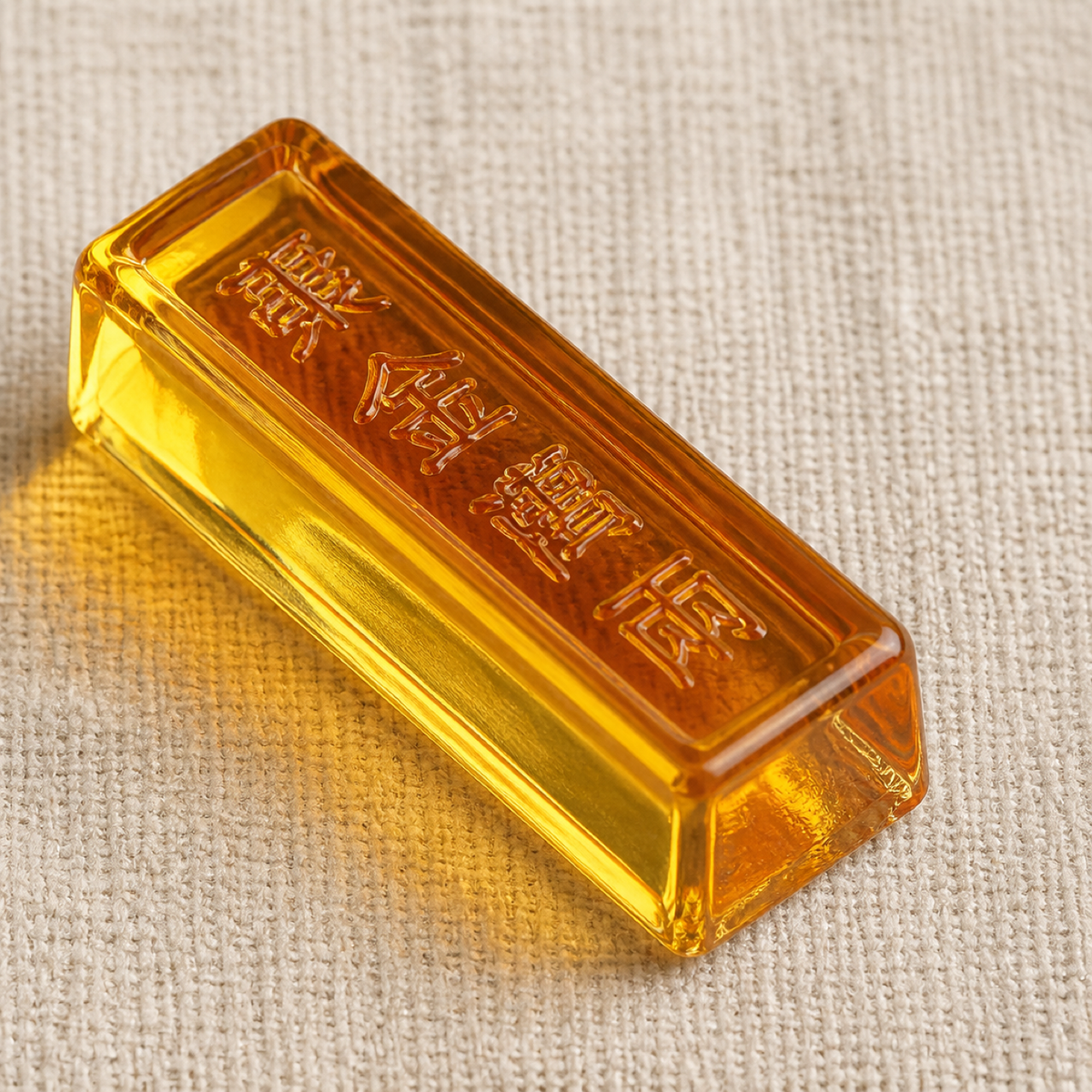 QI KIND Amber-Gold Desk Weight detail image