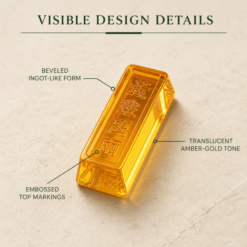 QI KIND Amber-Gold Desk Weight features image