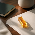 QI KIND Amber-Gold Desk Weight lifestyle image
