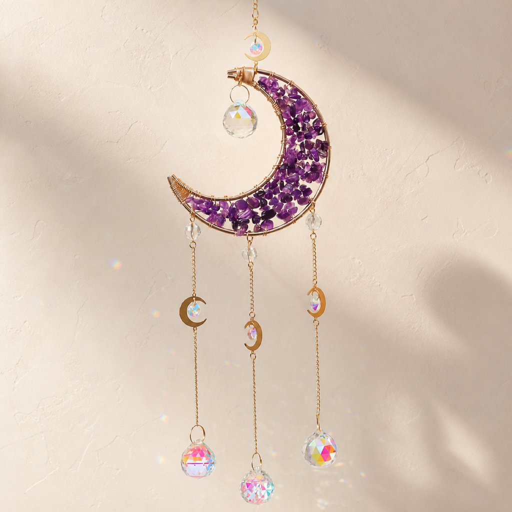 QI KIND Purple Crescent Window Ornament main image