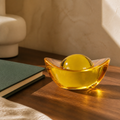 QI KIND Amber-Gold Ingot Ornament lifestyle image