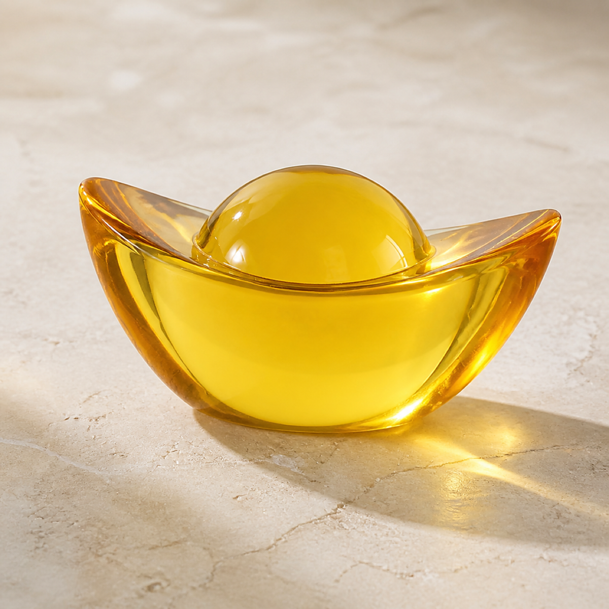 QI KIND Amber-Gold Ingot Ornament main image