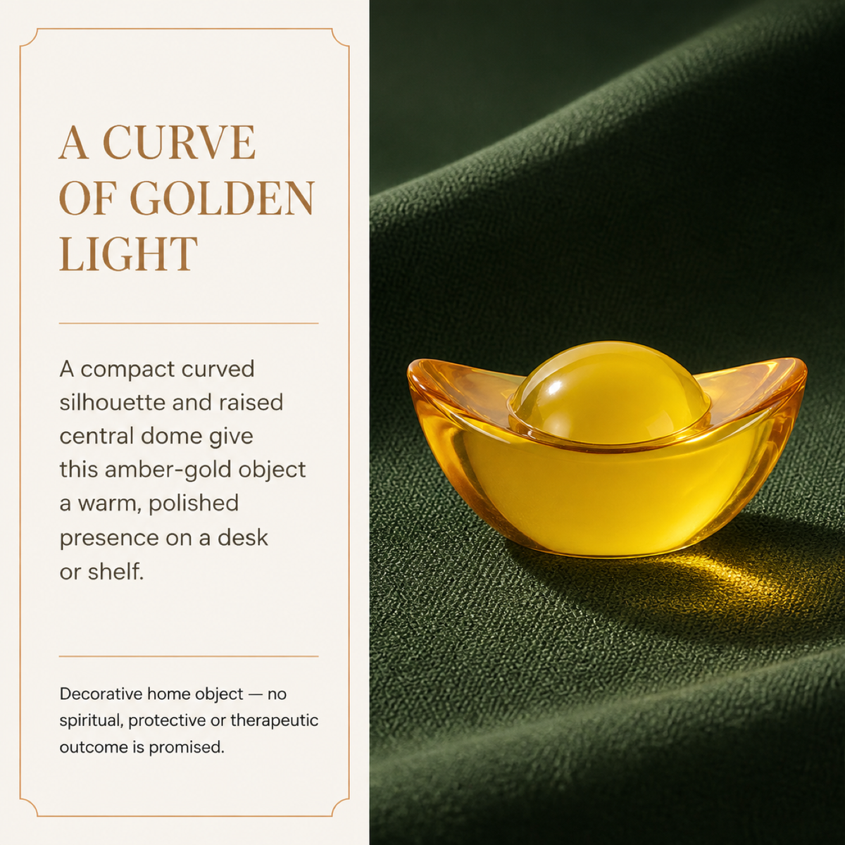 QI KIND Amber-Gold Ingot Ornament story image