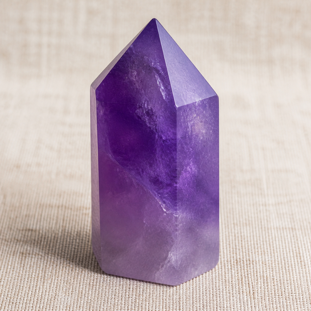 QI KIND Purple Faceted Point Ornament detail image