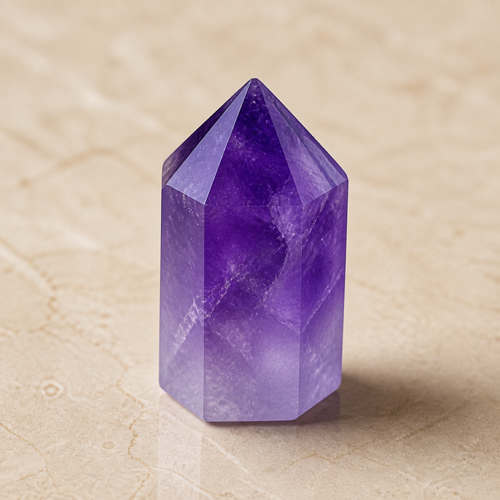 QI KIND Purple Faceted Point Ornament main image