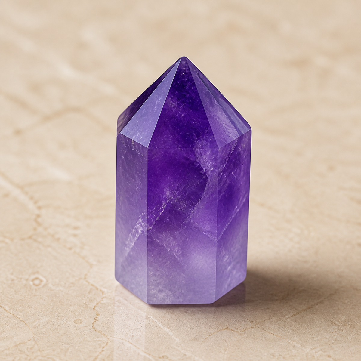 QI KIND Purple Faceted Point Ornament main image