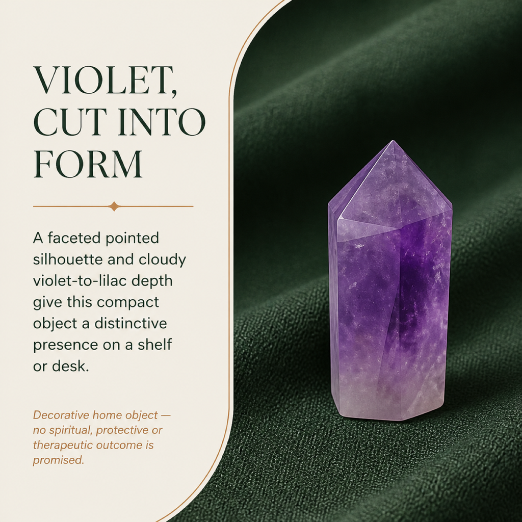 QI KIND Purple Faceted Point Ornament story image