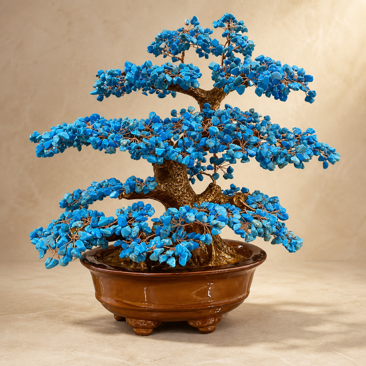 QI KIND Bright Blue Chip Bonsai Ornament main image