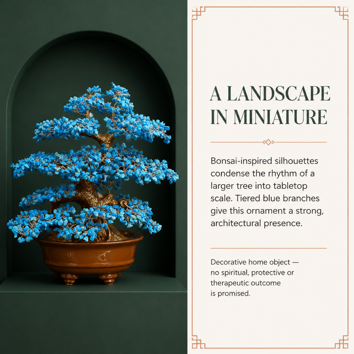 QI KIND Bright Blue Chip Bonsai Ornament story image