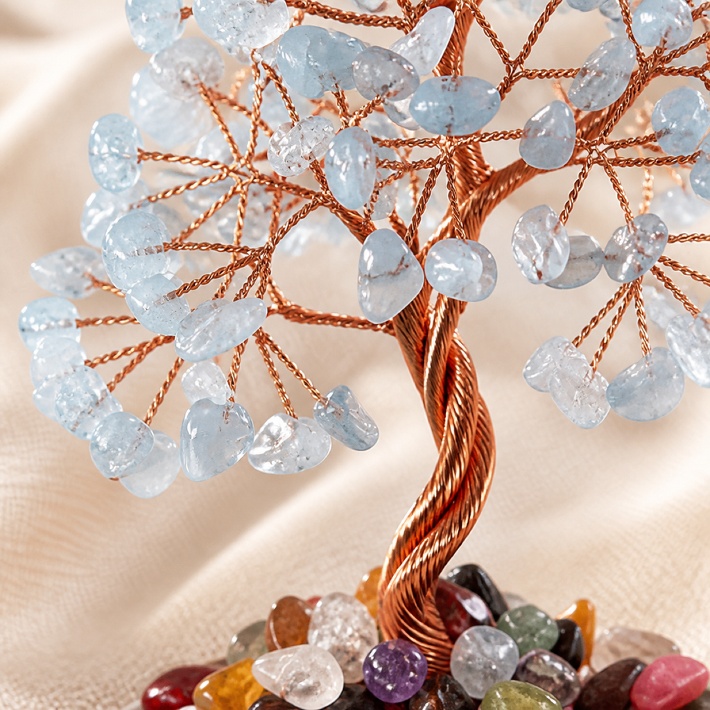 QI KIND Pale Blue Chip Tree Ornament detail image