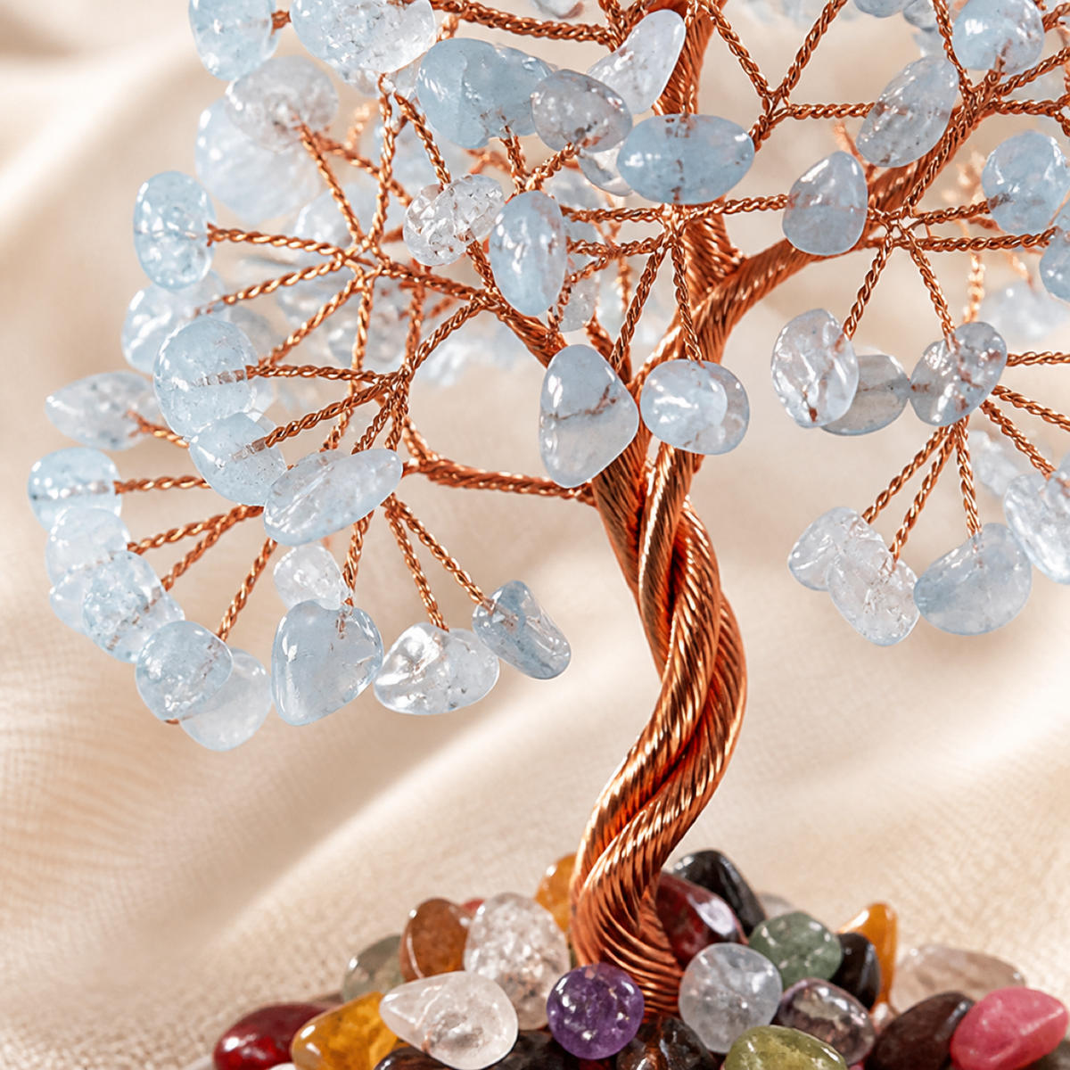 QI KIND Pale Blue Chip Tree Ornament detail image