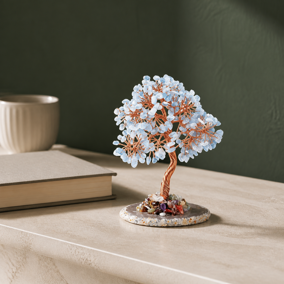 QI KIND Pale Blue Chip Tree Ornament lifestyle image